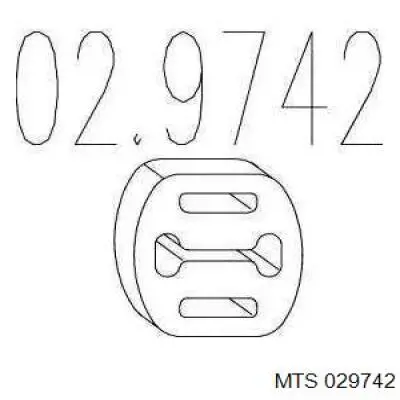 02.9742 MTS подушка крепления глушителя