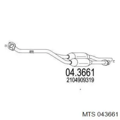 A2104909319 Mercedes Конвертор-катализатор