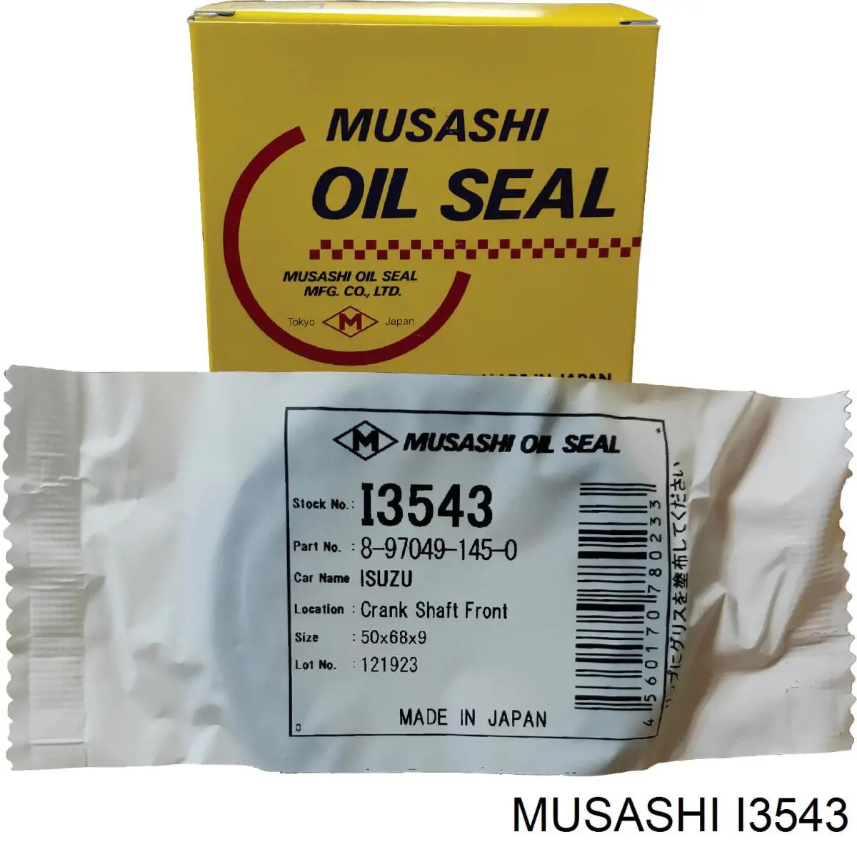 I3543 Musashi сальник коленвала двигателя передний