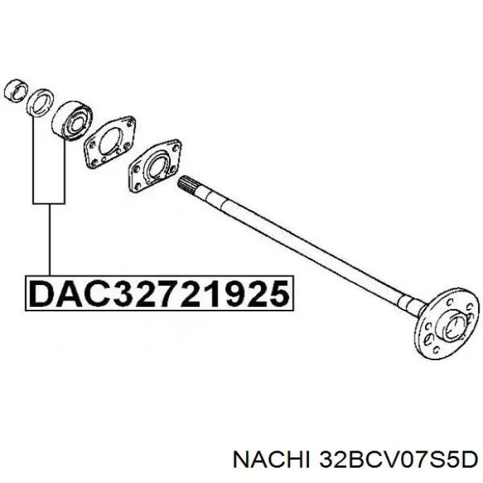 Подшипник полуоси заднего моста 32BCV07S5D Nachi