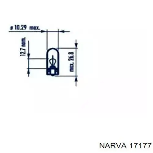 Лампочка освещения салона 17177 Narva