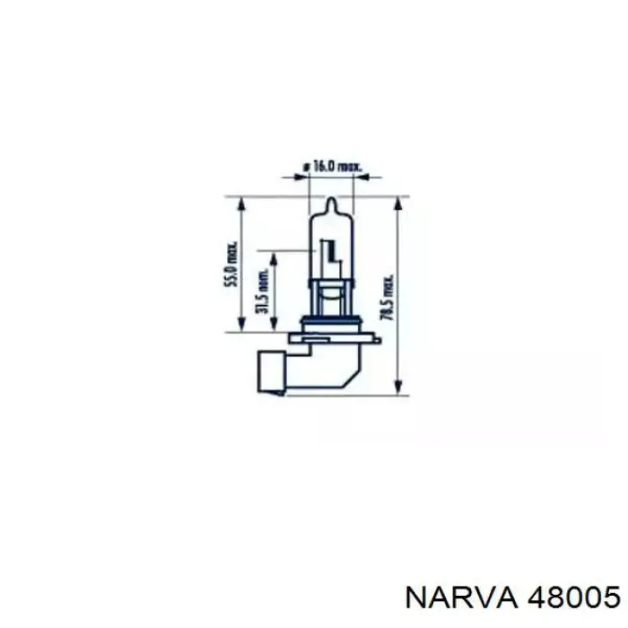 Лампочка галогенная 48005 Narva