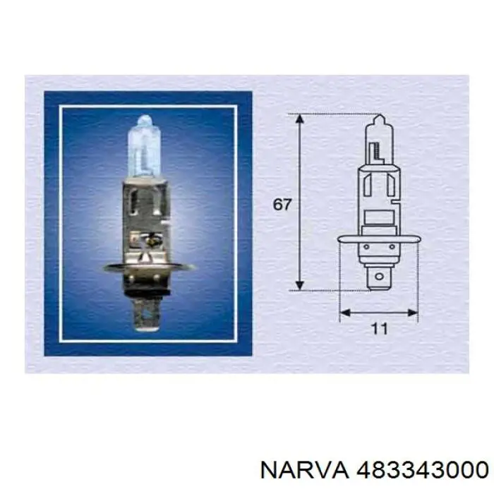 483343000 Narva lâmpada halógena