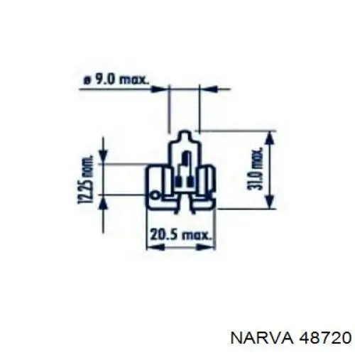 Лампочка галогенная 48720 Narva