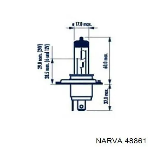 Купить 48861 Narva Лампочка галогенная