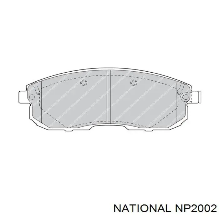 Передние тормозные колодки NP2002 National