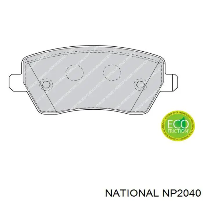 Pastillas de freno delanteras NP2040 National