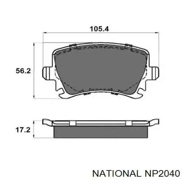 Купить NP2040 National Колодки тормозные