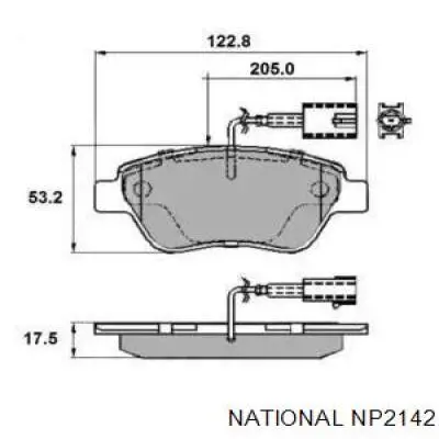 NP2142 National sapatas do freio dianteiras de disco