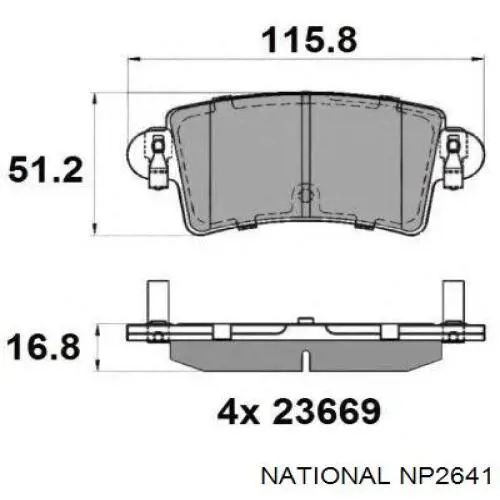 Купить NP2641 National Колодки тормозные