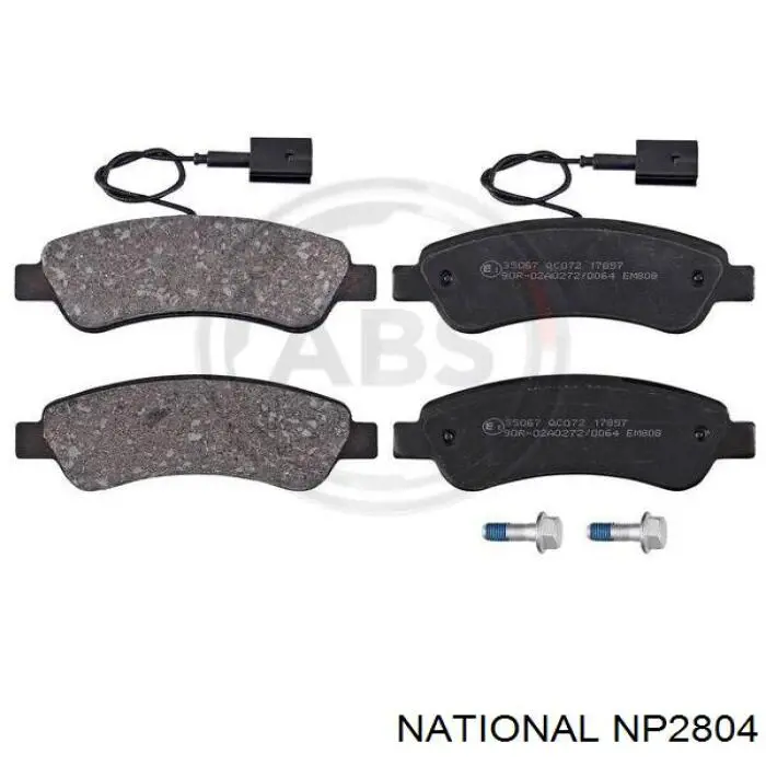 Колодки тормозные задние дисковые NATIONAL NP2804