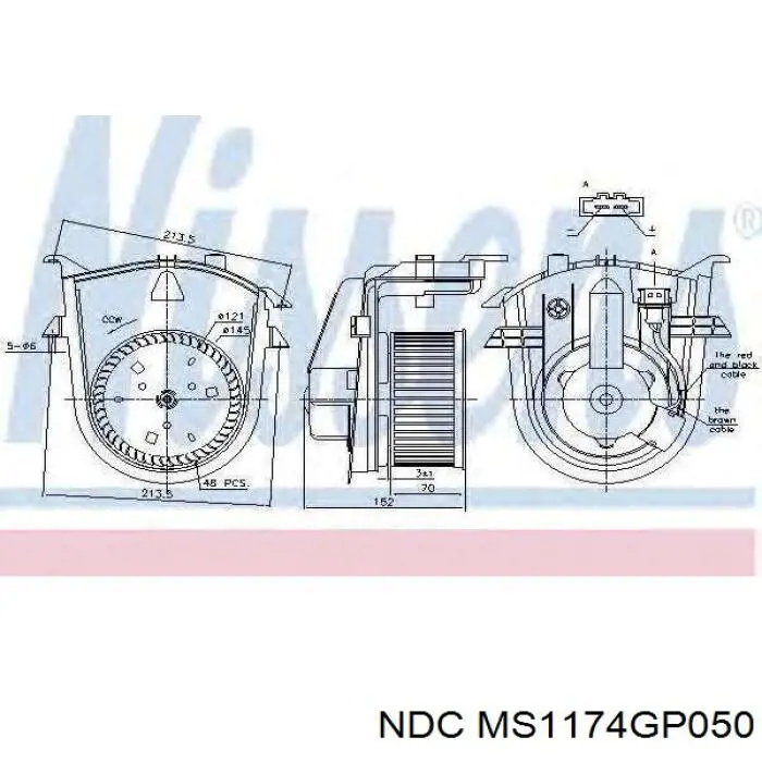 MS1174GP050 NDC вкладыши коленвала коренные, комплект, 2-й ремонт (+0,50)