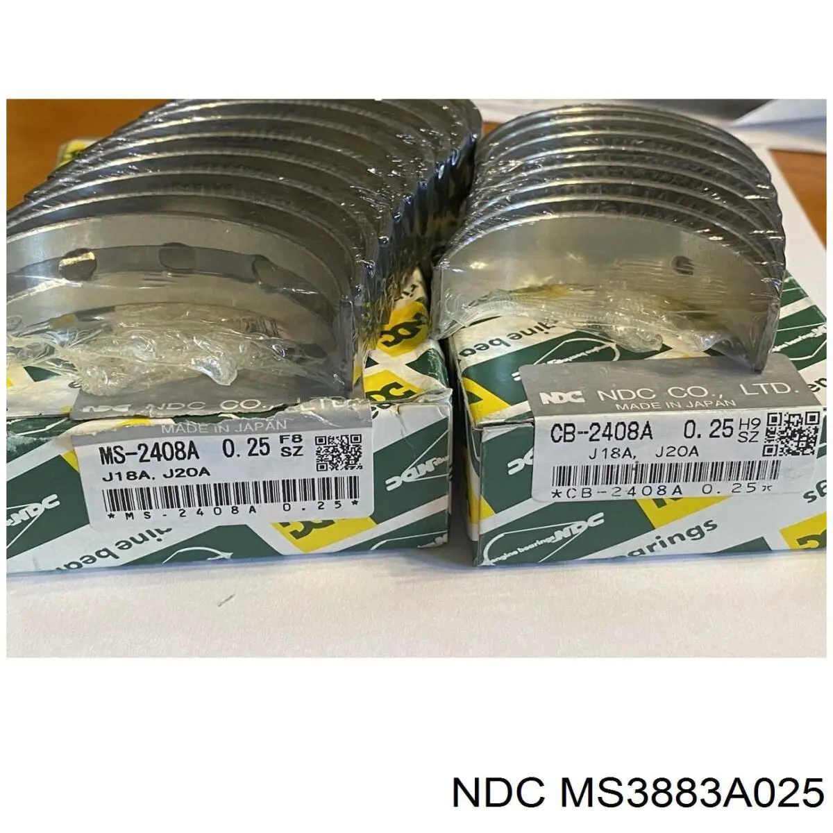 MS3883A025 NDC вкладыши коленвала коренные, комплект, 1-й ремонт (+0,25)