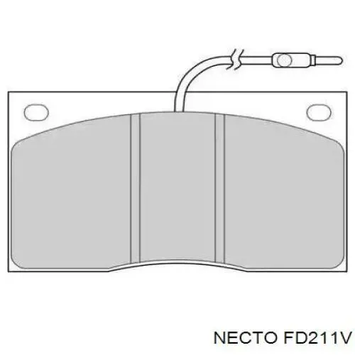 Передние тормозные колодки FD211V Necto