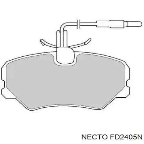 Передние тормозные колодки FD2405N Necto