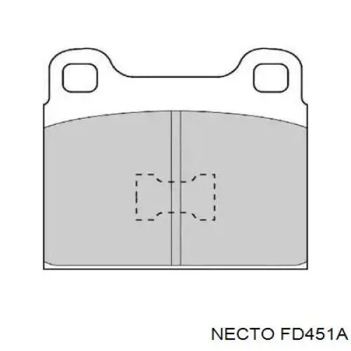 Передние тормозные колодки FD451A Necto