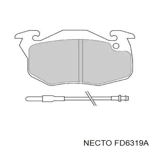 Передние тормозные колодки FD6319A Necto