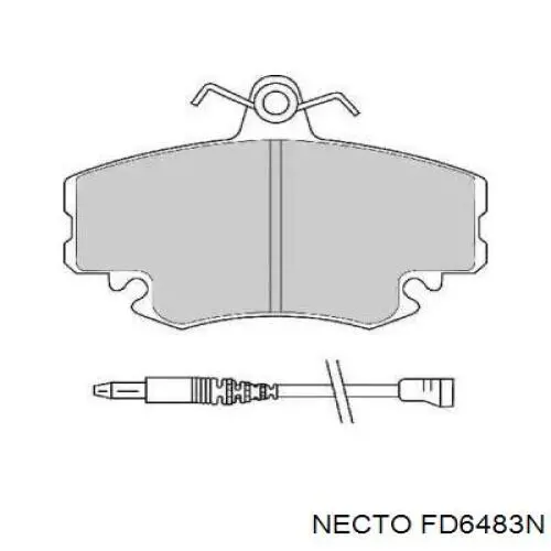 Передние тормозные колодки FD6483N Necto