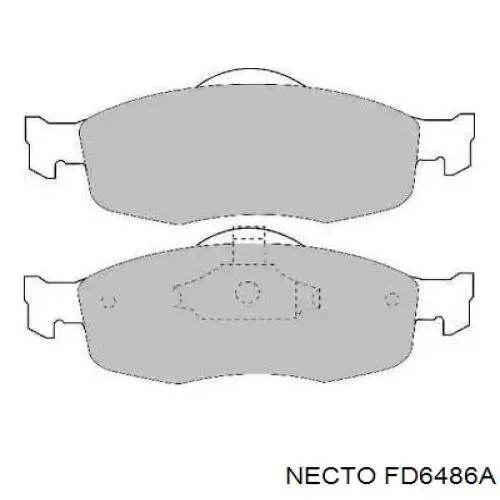 Передние тормозные колодки FD6486A Necto