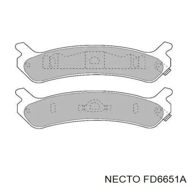 Задние тормозные колодки FD6651A Necto