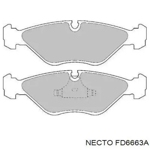 Передние тормозные колодки FD6663A Necto