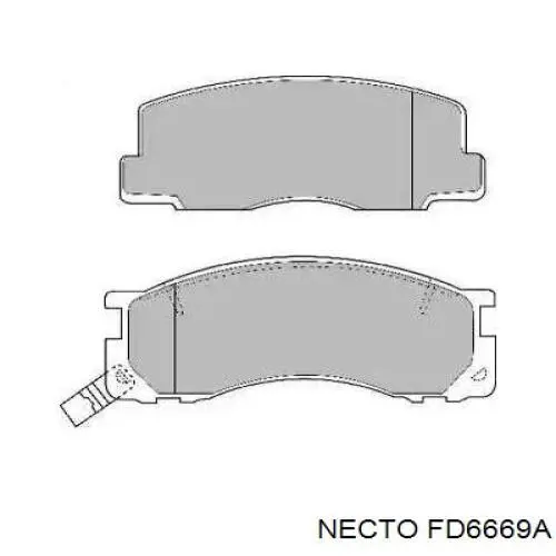 Передние тормозные колодки FD6669A Necto