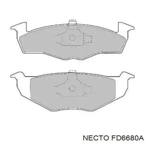 Передние тормозные колодки FD6680A Necto