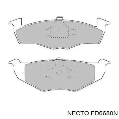 Передние тормозные колодки FD6680N Necto