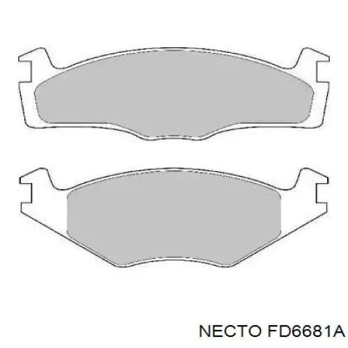 Передние тормозные колодки FD6681A Necto