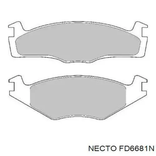 Передние тормозные колодки FD6681N Necto