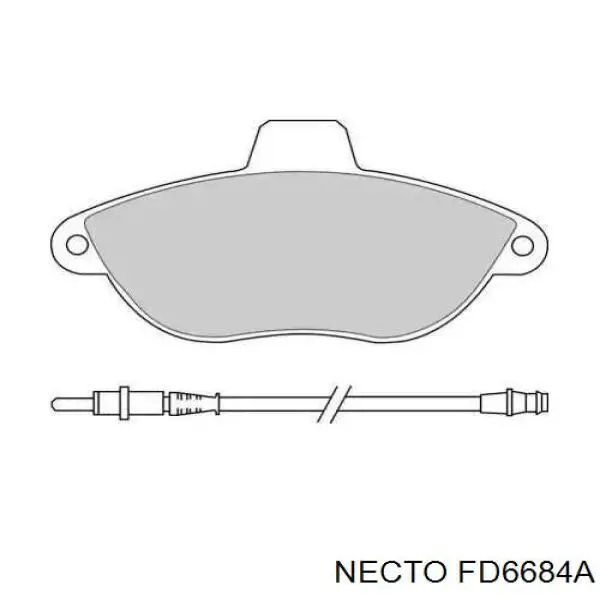 Передние тормозные колодки FD6684A Necto