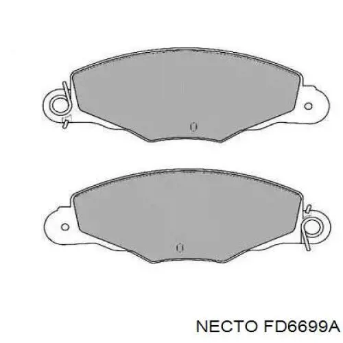 Передние тормозные колодки FD6699A Necto