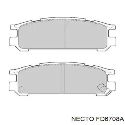 Передние тормозные колодки FD6708A Necto