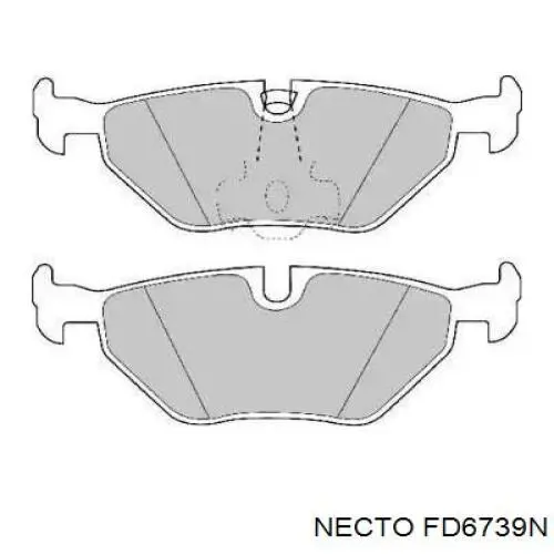 Задние тормозные колодки FD6739N Necto