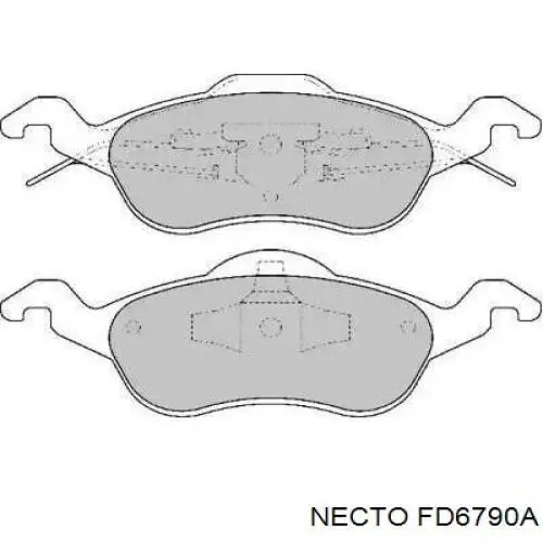 Передние тормозные колодки FD6790A Necto