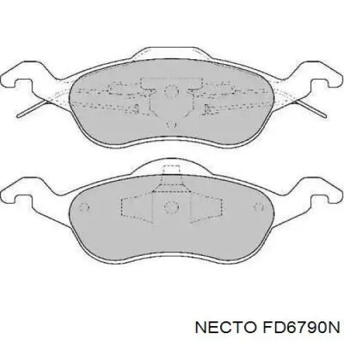 Передние тормозные колодки FD6790N Necto