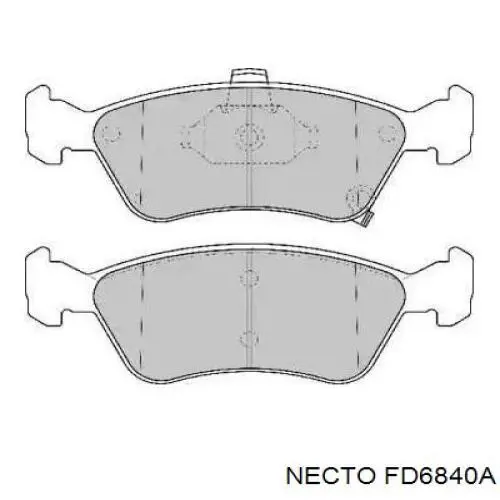 Передние тормозные колодки FD6840A Necto