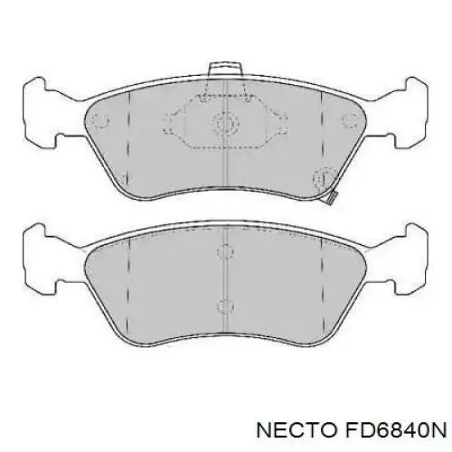 Передние тормозные колодки FD6840N Necto