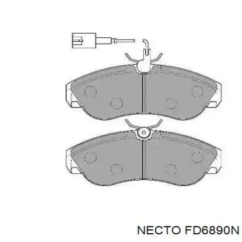 Передние тормозные колодки FD6890N Necto