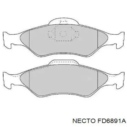 Передние тормозные колодки FD6891A Necto