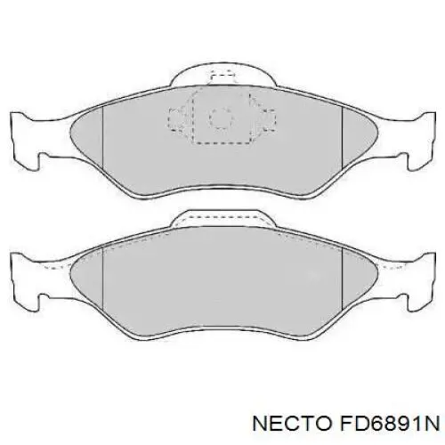 Передние тормозные колодки FD6891N Necto