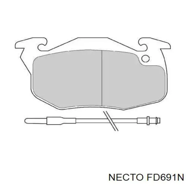 Передние тормозные колодки FD691N Necto