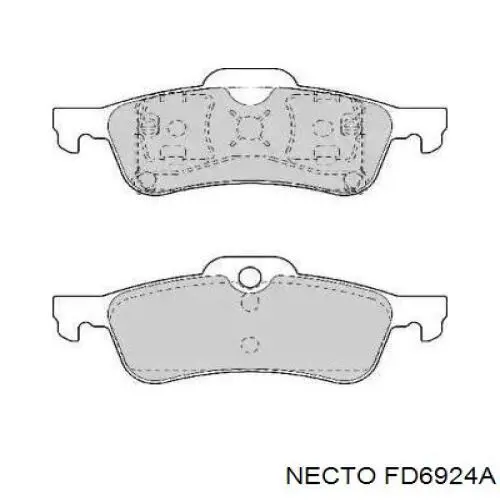 Задние тормозные колодки FD6924A Necto