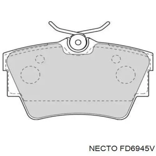 Задние тормозные колодки FD6945V Necto