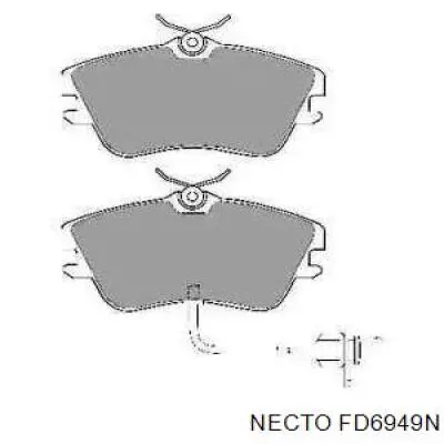 Передние тормозные колодки FD6949N Necto