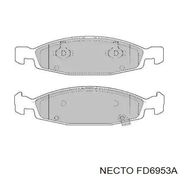 Передние тормозные колодки FD6953A Necto