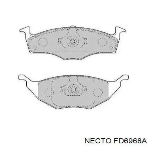 Передние тормозные колодки FD6968A Necto