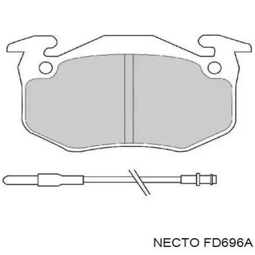 Задние тормозные колодки FD696A Necto