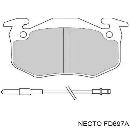 Передние тормозные колодки FD697A Necto