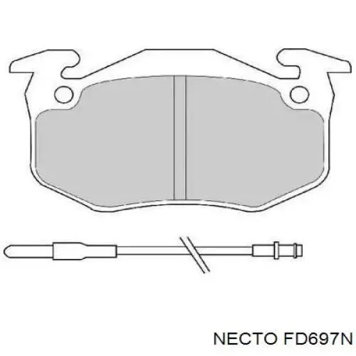 Передние тормозные колодки FD697N Necto